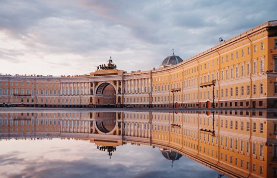 Reflection of the General Staff Building on the Water Surface