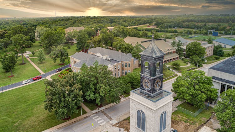 The Clock Tower In Westminster College