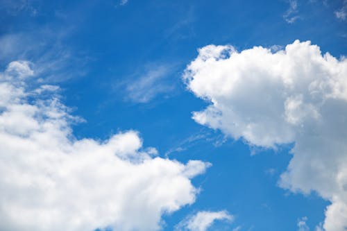 Beautiful White Clouds and Blue Sky