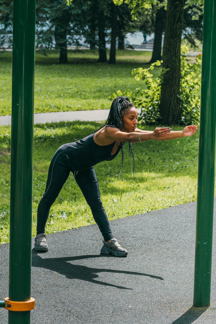 A Woman Exercising 