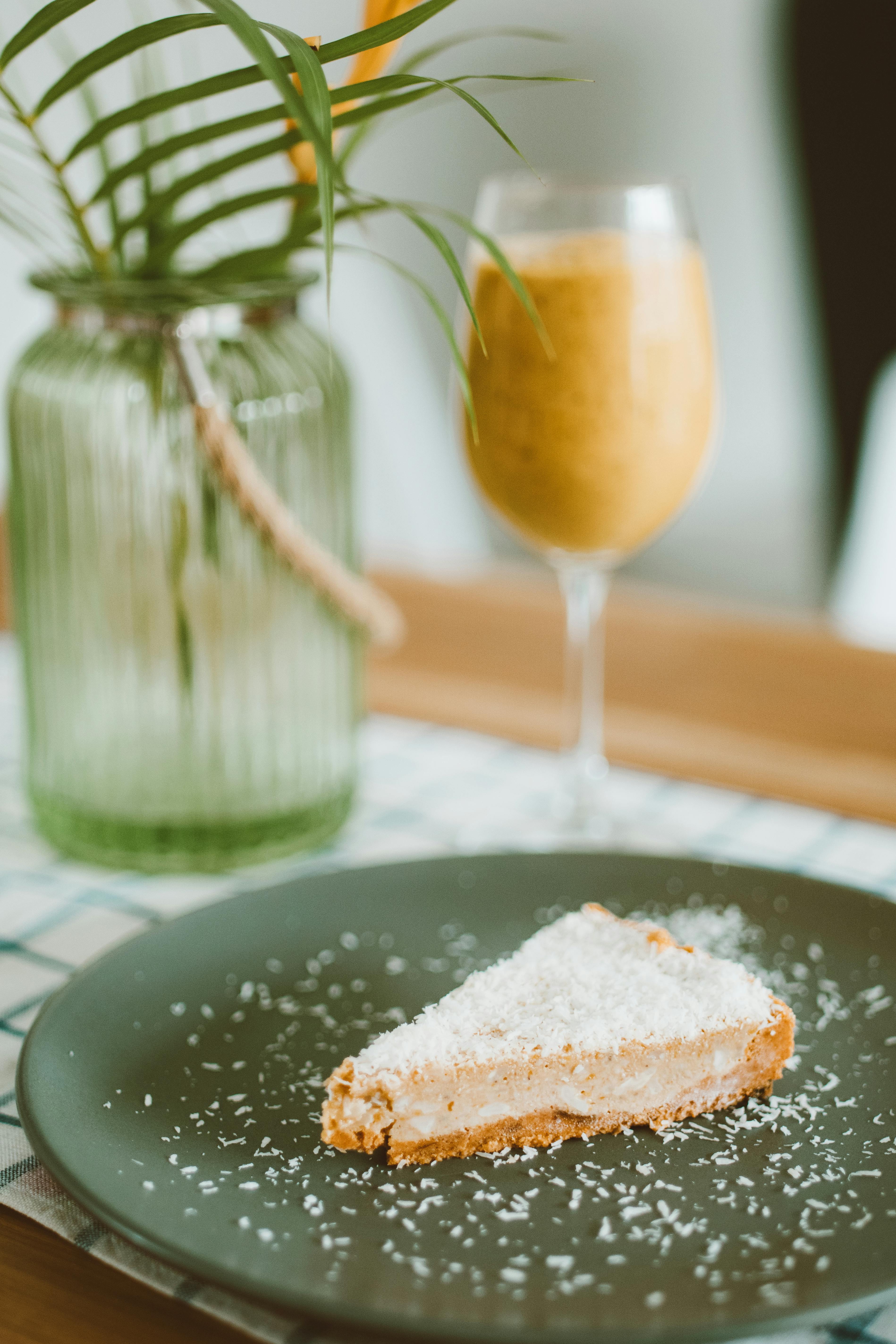 Elegant decorated coconut cake with floral garnishes