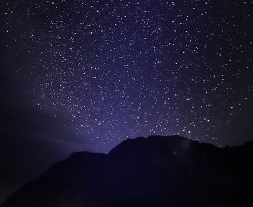 Free stock photo of mountain, nature, nightsky