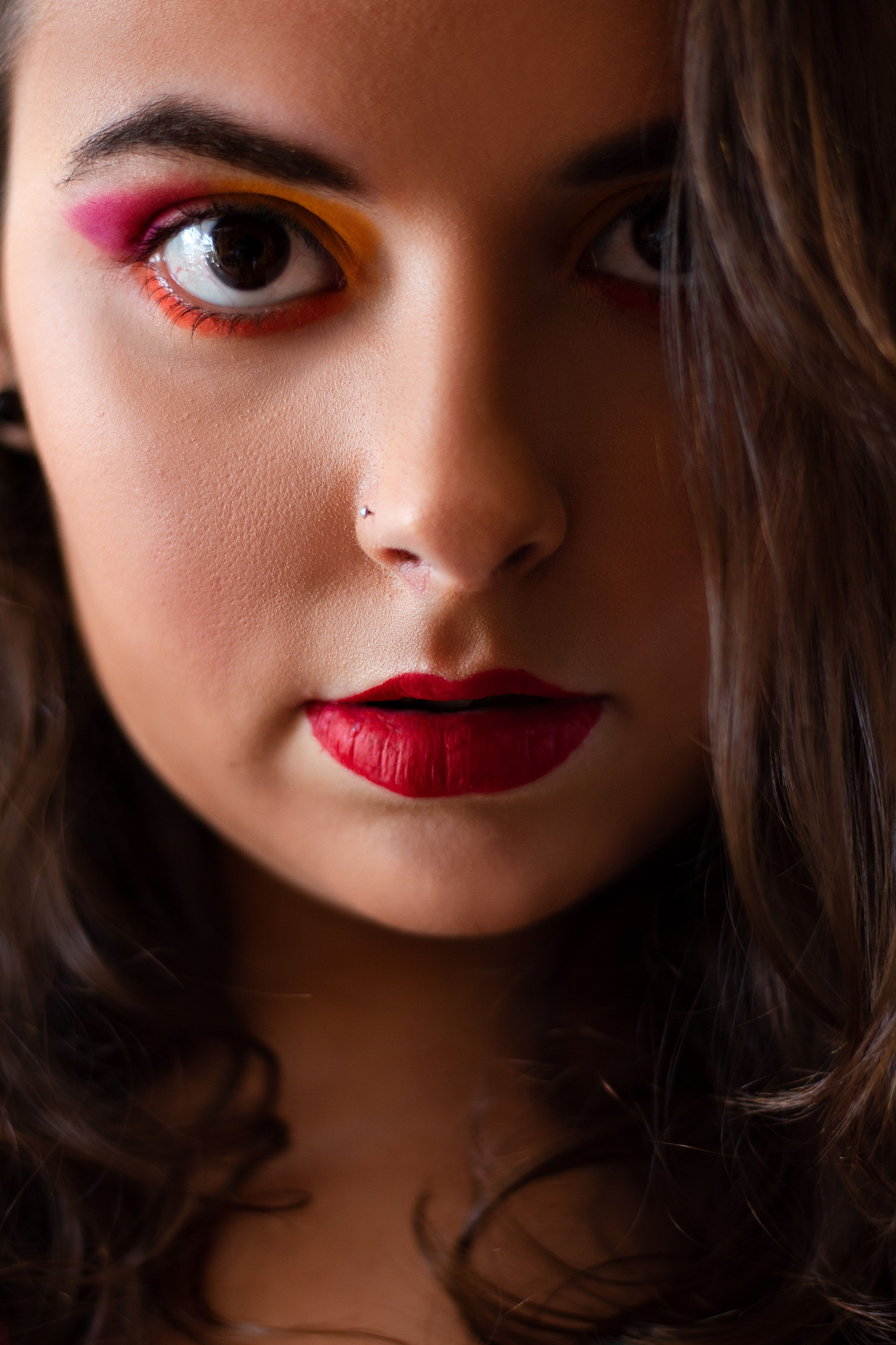 Close Up of Woman Wearing Red Lipstick · Free Stock Photo