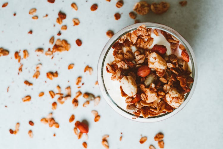 Mixed Nuts In A Round Container