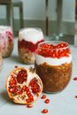Creamy Chocolate Shake with pomegranate Toppings