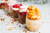 Fruits Toppings on Creamy Shakes