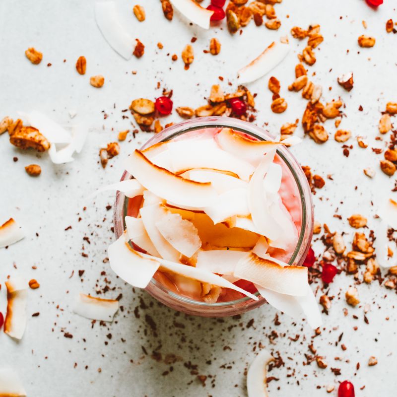 Quince Paste Yogurt Fool with Buttered Granola Crumble