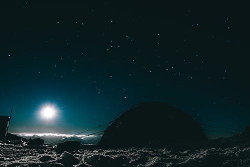 Free stock photo of night mountain