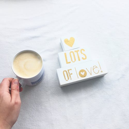 Free Person Holding White Ceramic Coffee Mug Stock Photo