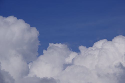 A Close-Up Shot of Clouds on the Blue Sky