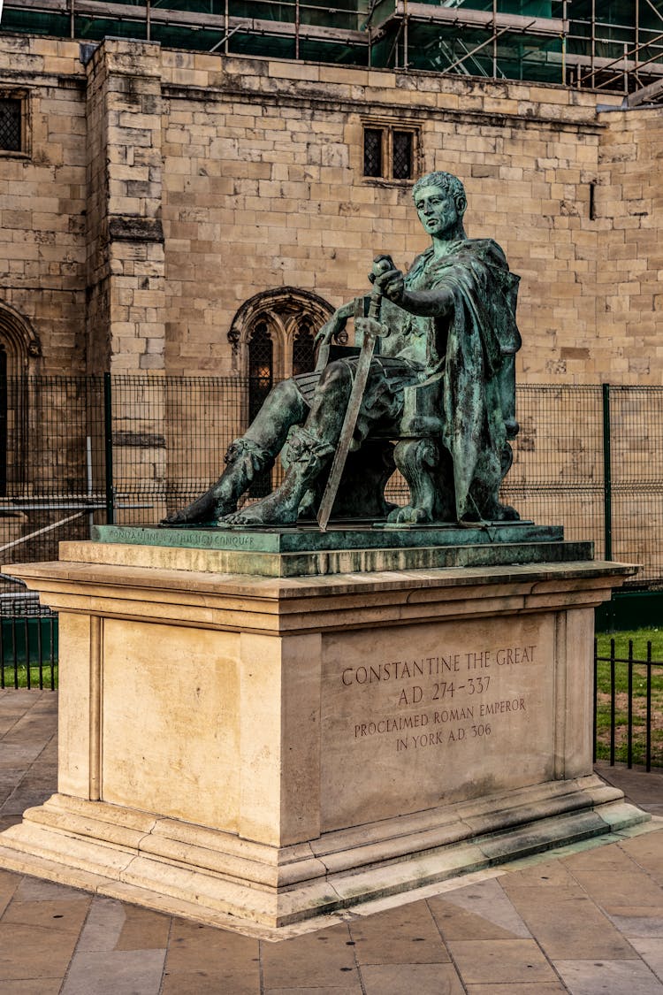 Statue Of Constantine The Great In York In England