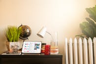 Tablet and Accessories on Table