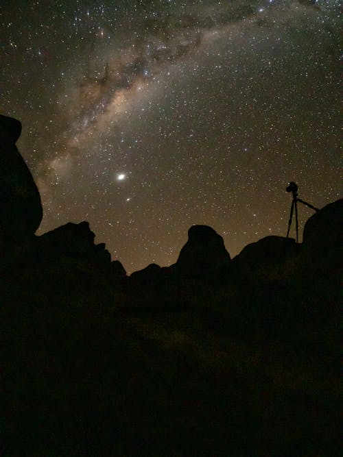 Základová fotografie zdarma na téma astronomie, galaxie, hory