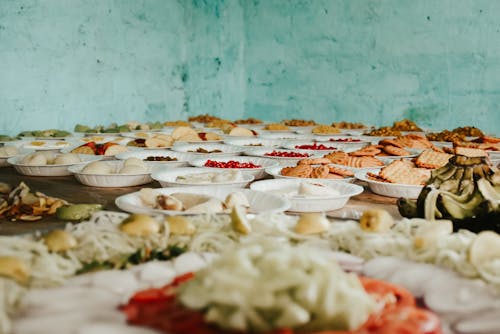 Free Table Full of Food  Stock Photo