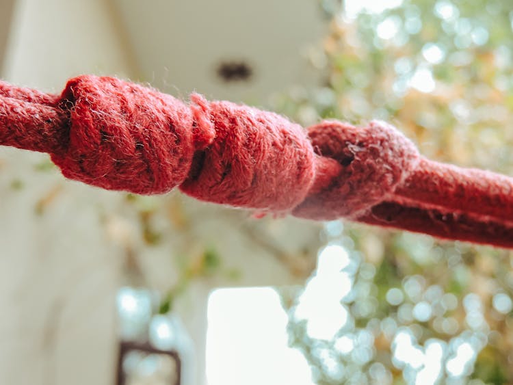 Close-up Of Hanging Rope Node