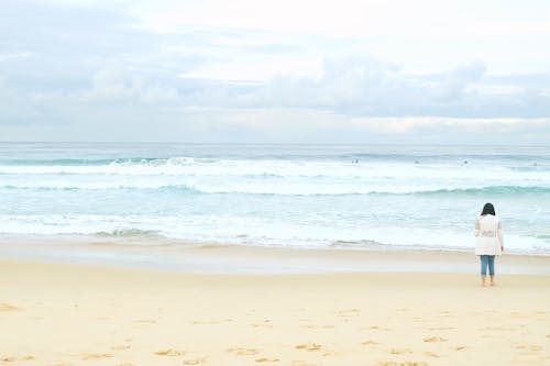 Free stock photo of beach, single, woman