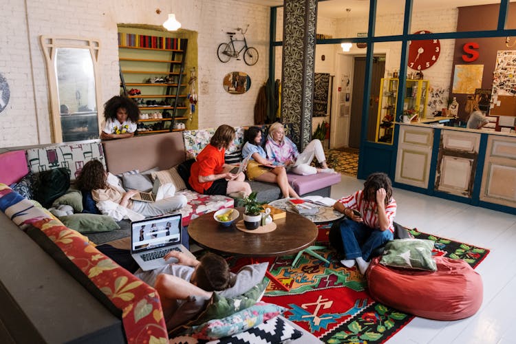 Friends Gathered In The Common Room