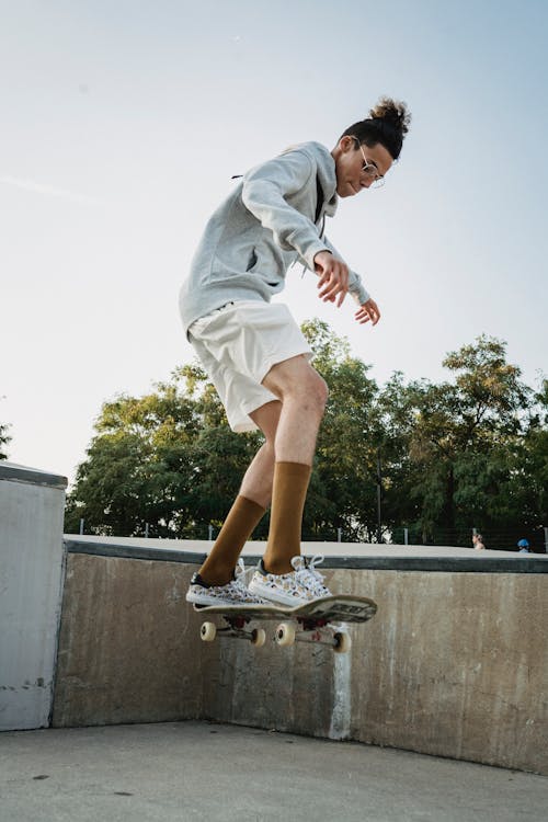 Man Jumping on a Skateboard