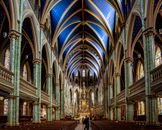 Blue and Gold Cathedral Ceiling