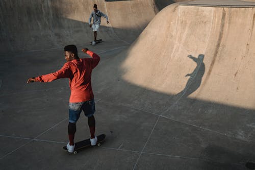 Young Man Skateboarding