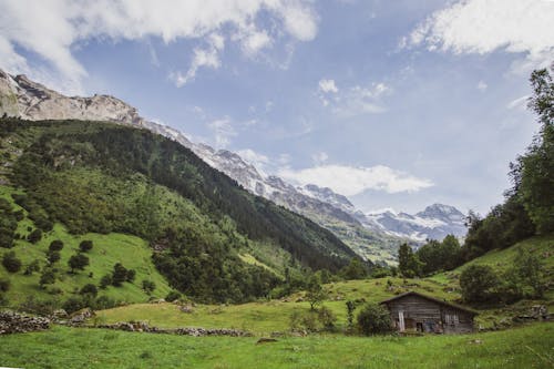 Wooden House Near the Mountains