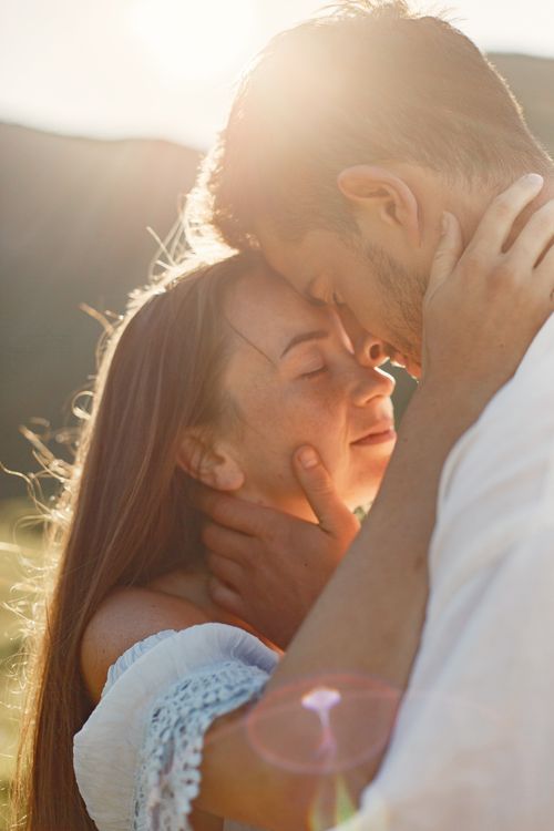 Close-up of Couple Hugging in Nature · Free Stock Photo