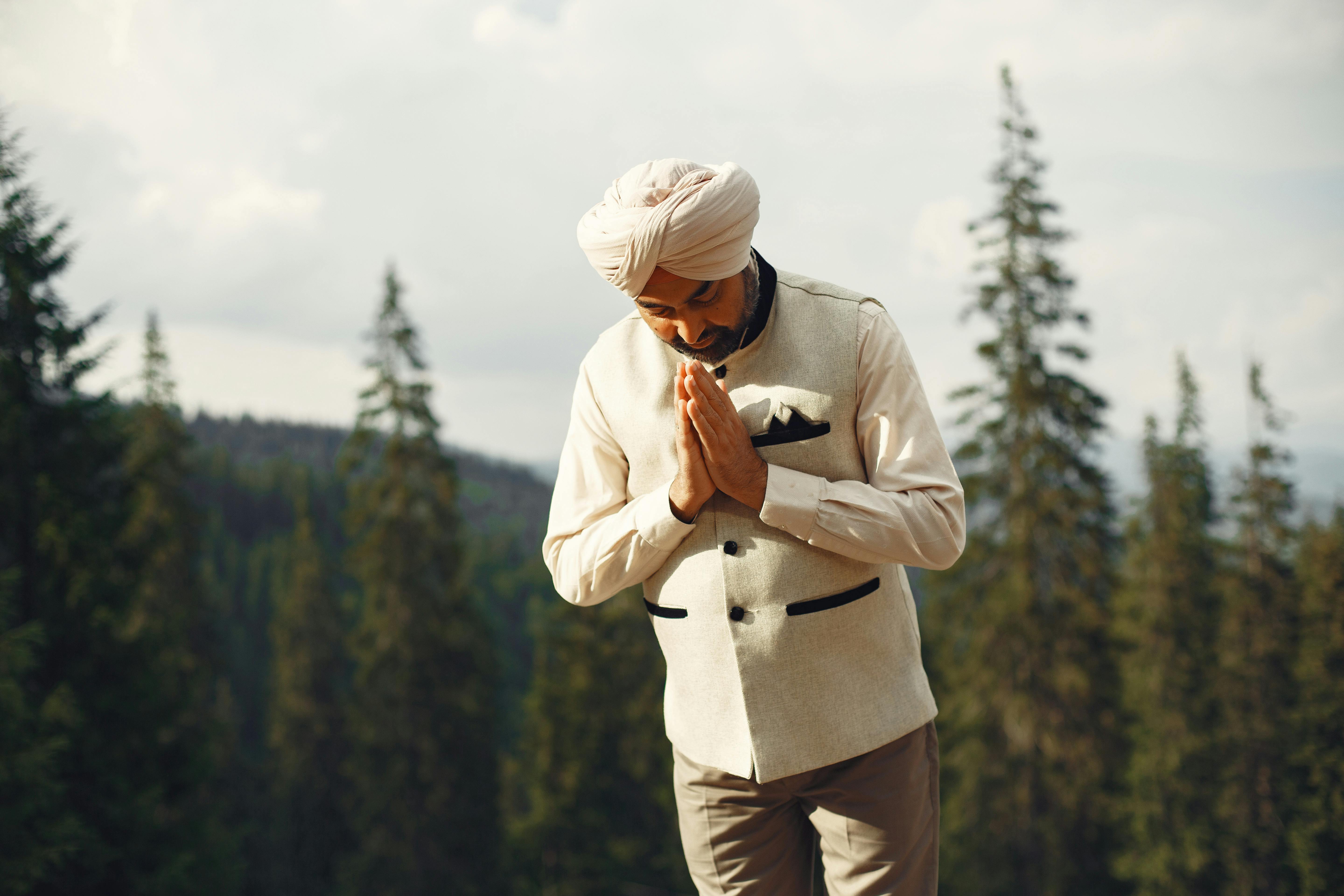 People Expressing Gratitude In A Serene Outdoor Setting