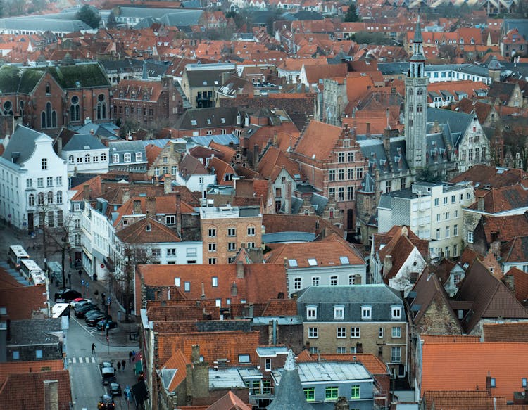 Aerial View Of City Buildings