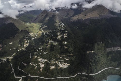 天性, 山, 從上面 的 免費圖庫相片