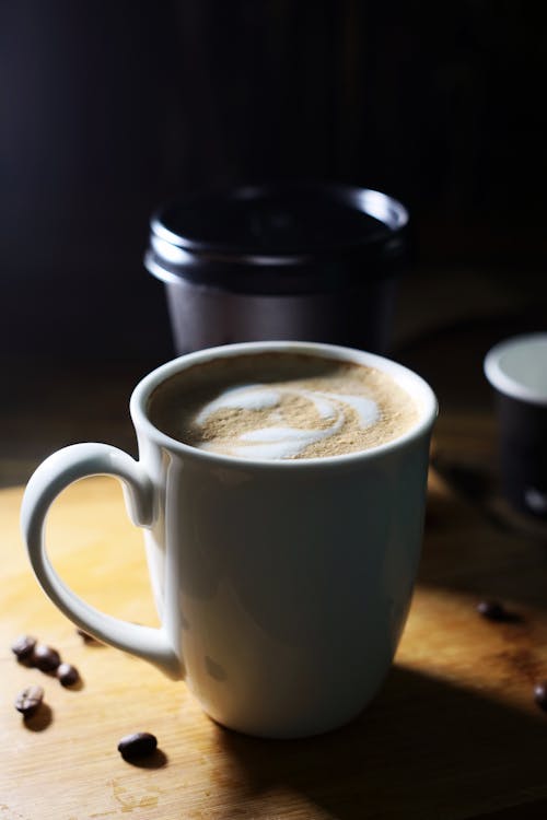 Free White Ceramic Mug With Coffee Stock Photo