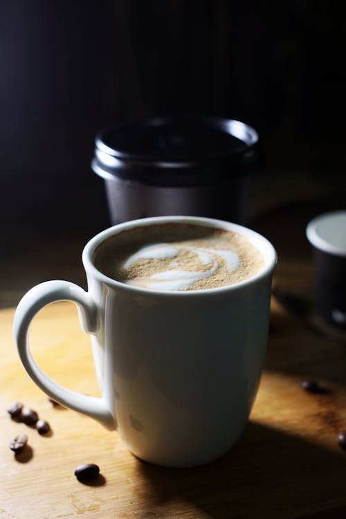 White Ceramic Mug With Coffee