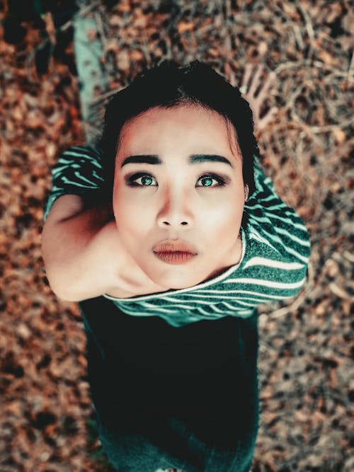 Woman in Stripe Top