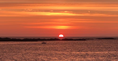 Free stock photo of scottish sunset, sunset, tiree