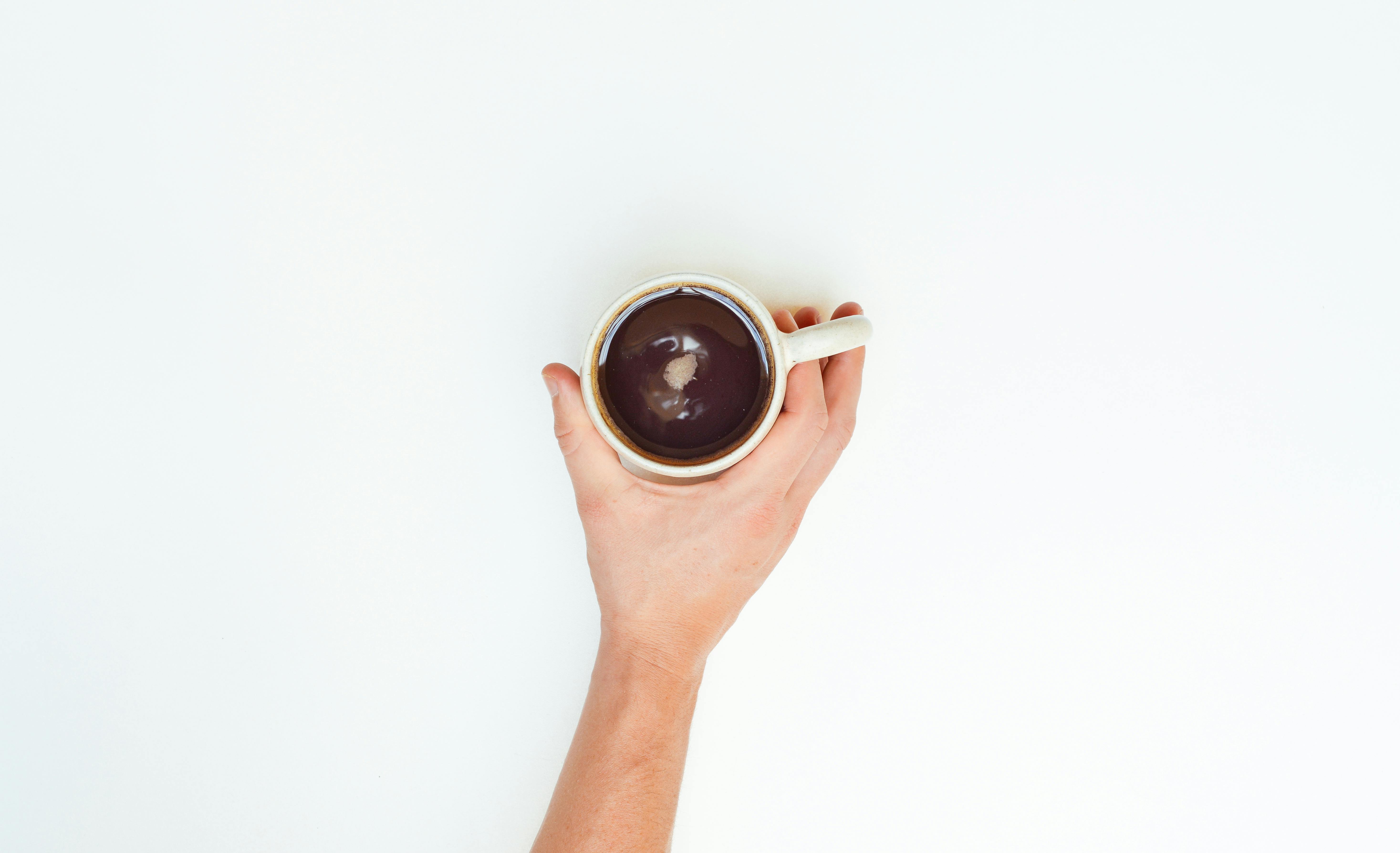 free stock photo of coffee cup hand