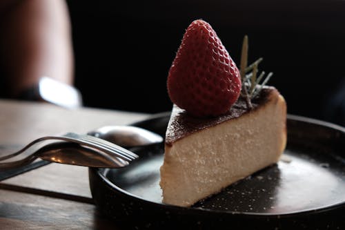 Free Strawberry on Top of a Cake Stock Photo