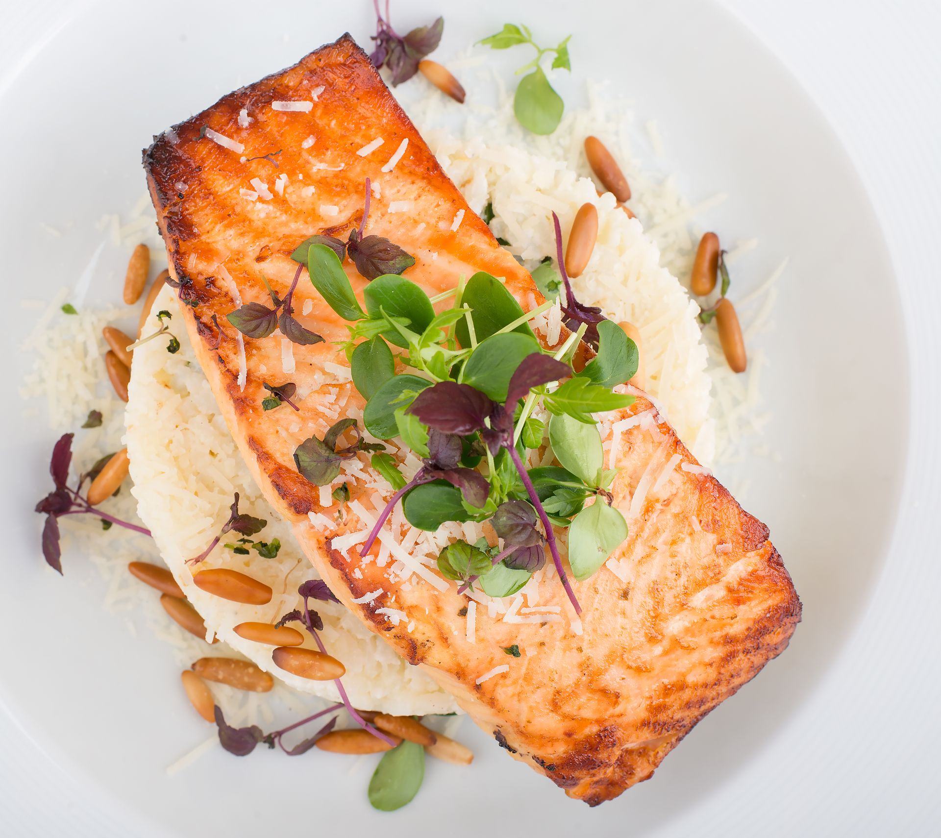 Salmon on Top of Rice