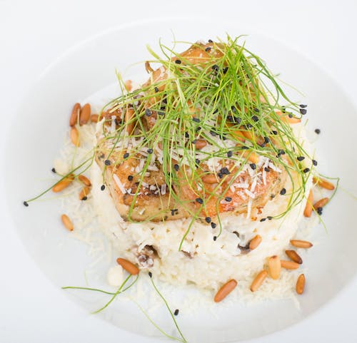 Food on White Ceramic Plate