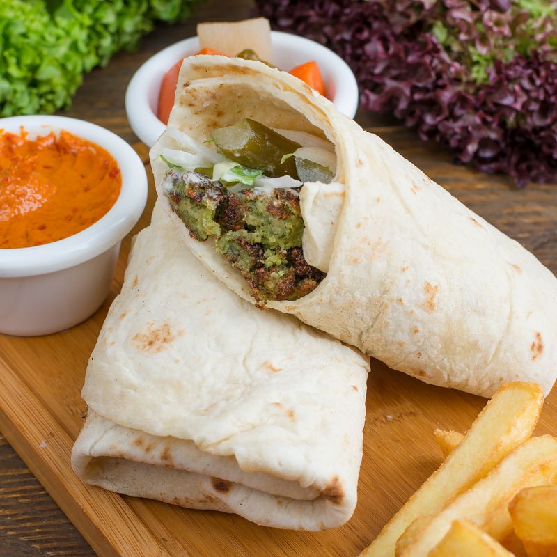 Falafel Wrap with Tahini Sauce