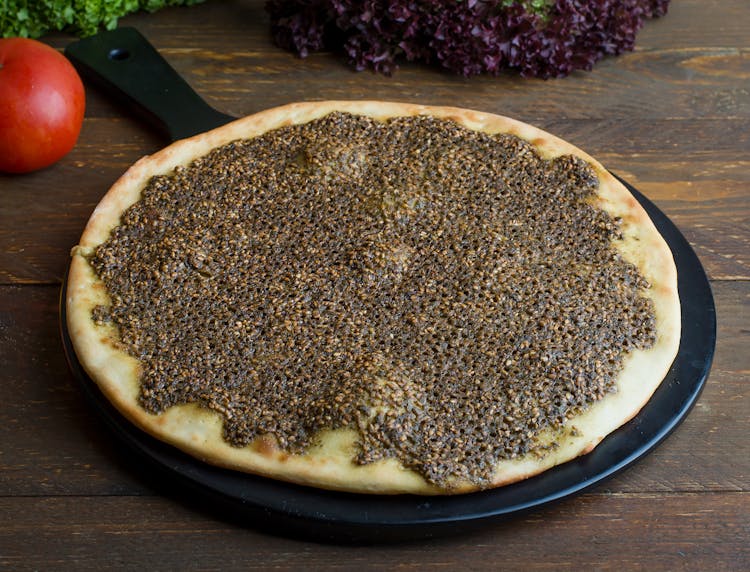 Zaatar Manakish On A Tray