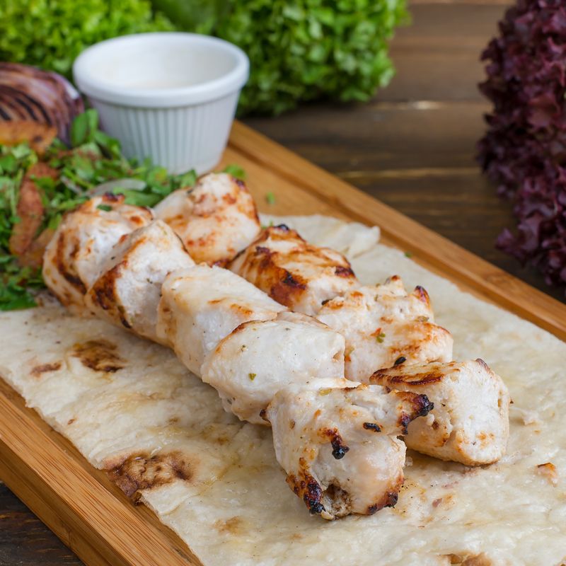 Grilled Chicken Souvlaki Gyro Pitas