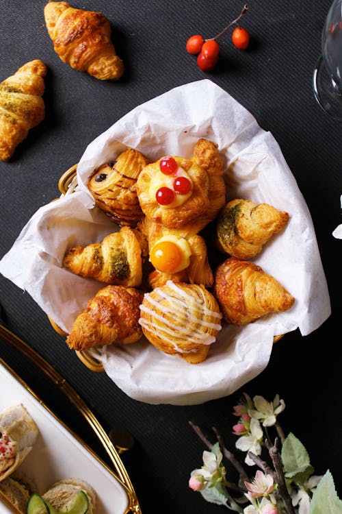 Assorted Bread in a Basket