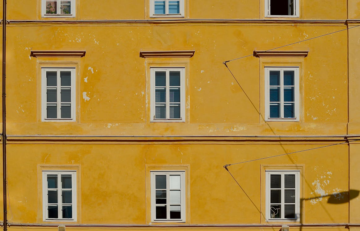 Gratis lagerfoto af gebouw, geel