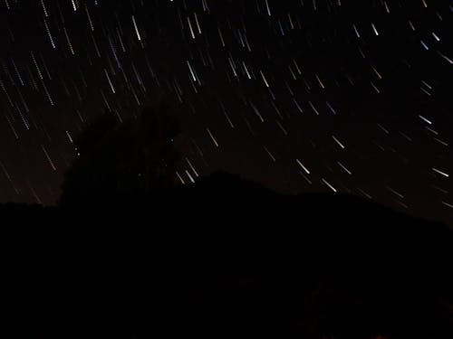 Бесплатное стоковое фото с длинная экспозиция, звездное небо, звезды