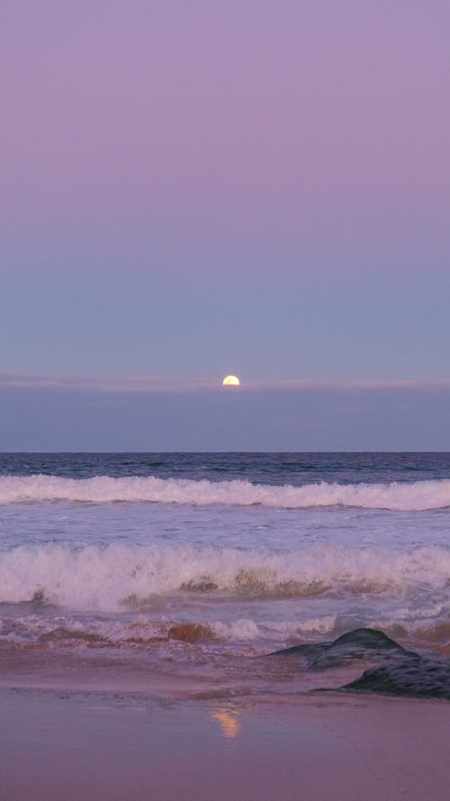 Ocean Waves Crashing On Shore