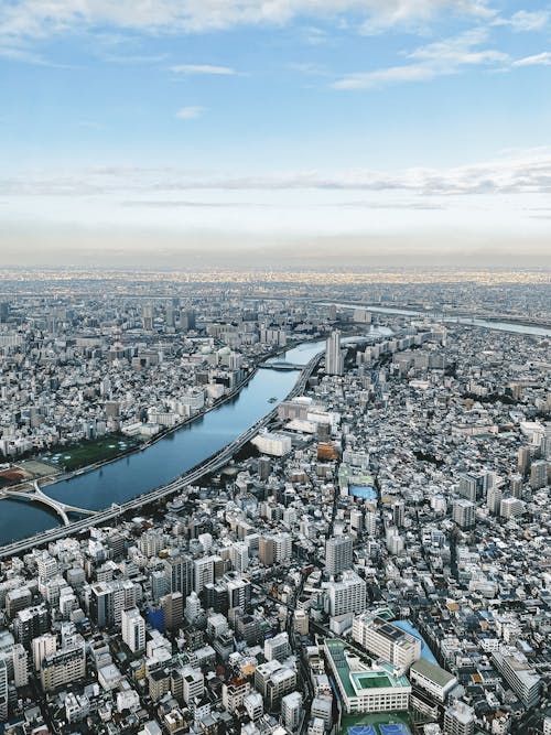 Aerial View of City Buildings