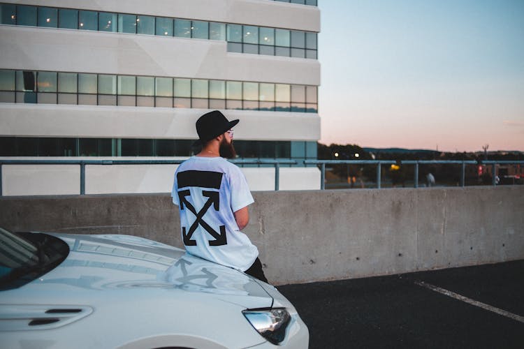 Bearded Stylish Man Near Luxury Car