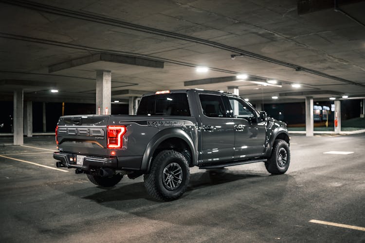 Pickup Car On Parked On Lot