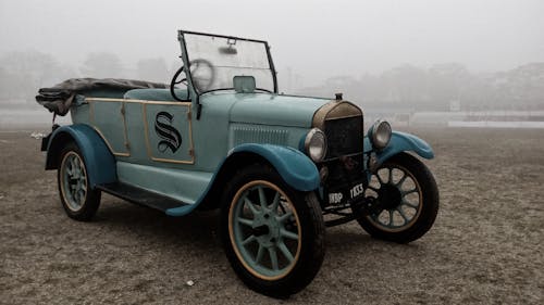 Blue Vintage Car 