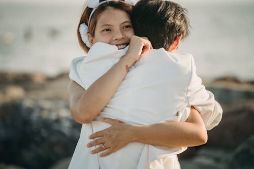 Man and Woman Hugging 