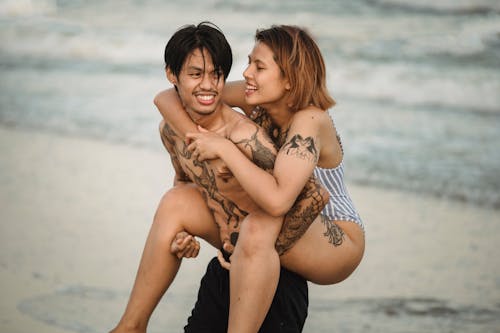 Smiling Couple on Beach
